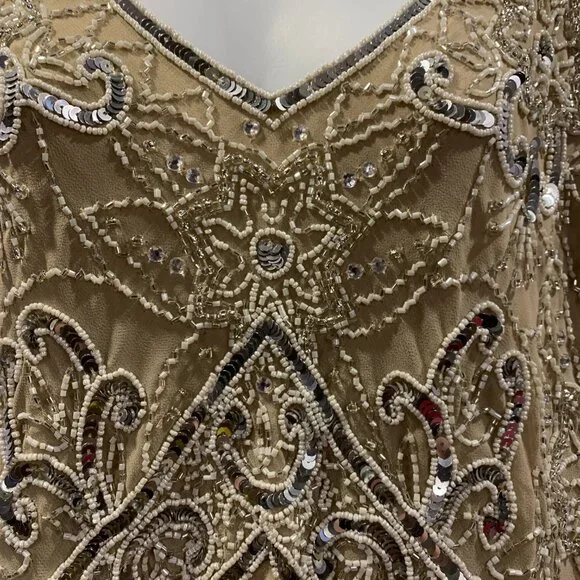 JKARA Beaded Mock Fair Dress - Picture 5 of 16